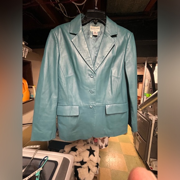 Pendleton Blue Leather Jacket - Picture 1 of 7